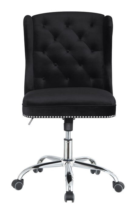 Modern Black Velvet Office Chair - Eclectic 79 Furniture Store