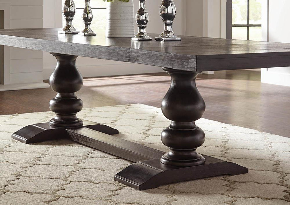 Phelps Traditional Antique Noir Dining Table - Eclectic 79 Furniture Store
