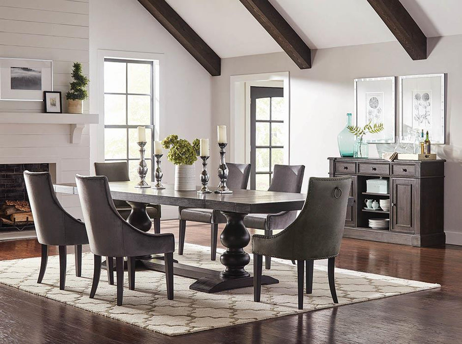 Phelps Traditional Antique Noir Dining Table - Eclectic 79 Furniture Store