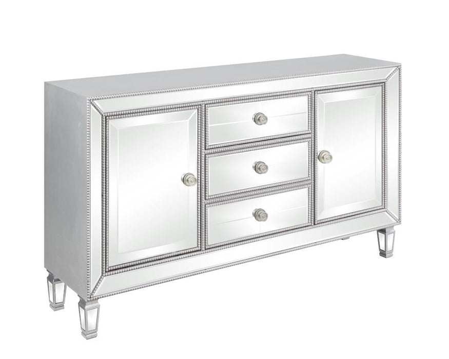 Metallic Platinum Accent Cabinet - Eclectic 79 Furniture Store