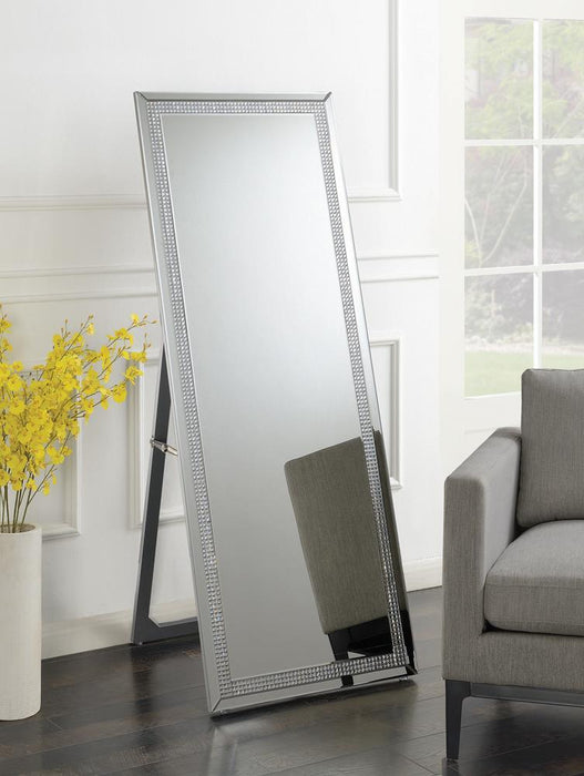 Silver Standing Cheval Mirror - Eclectic 79 Furniture Store