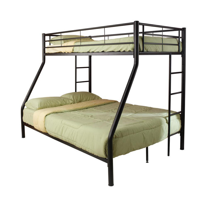 G460062B Contemporary Black Twin-Over-Full Bunk Bed