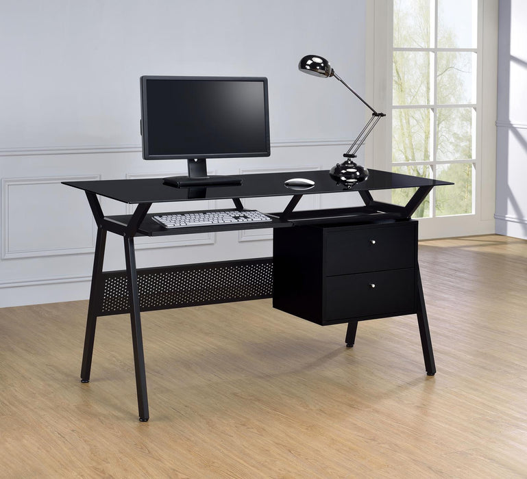 G800436 Casual Black Computer Desk - Eclectic 79 Furniture Store