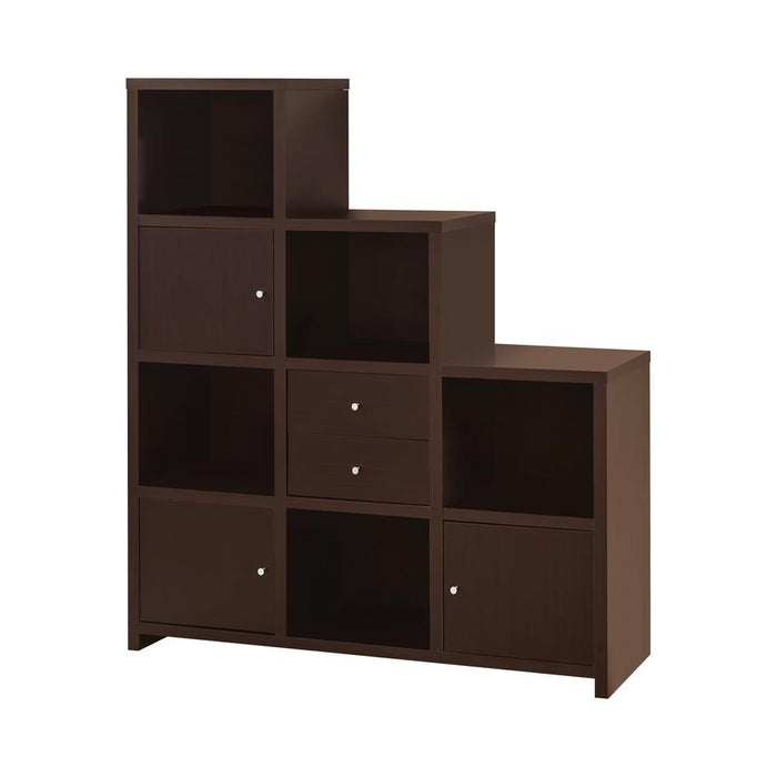 G801170 Contemporary Cappuccino Bookcase - Eclectic 79 Furniture Store