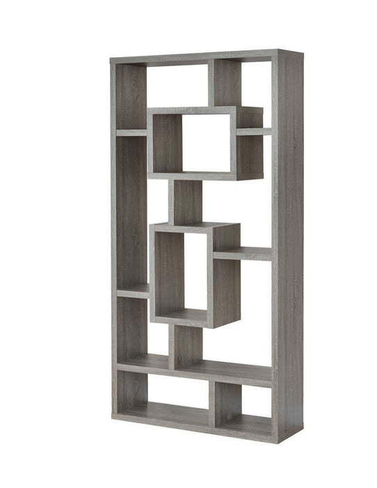 G800512 Contemporary Weathered Grey Bookcase
