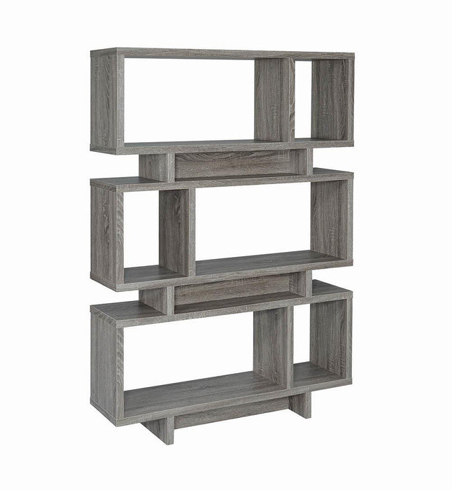 G800554 Contemporary Weathered Grey Bookcase - Eclectic 79 Furniture Store