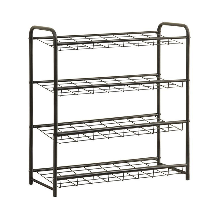 Transitional Black Shoe Rack - Eclectic 79 Furniture Store