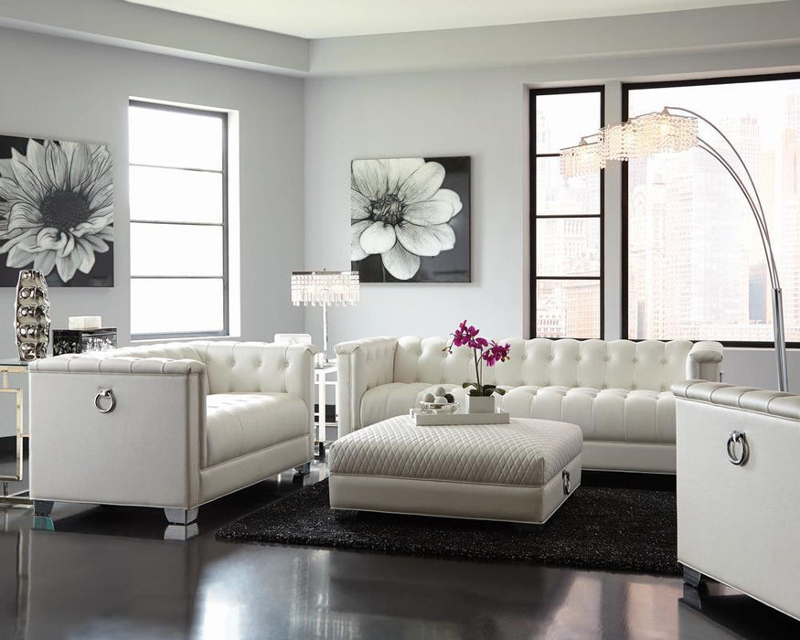 G505391 Chaviano Contemporary White Sofa