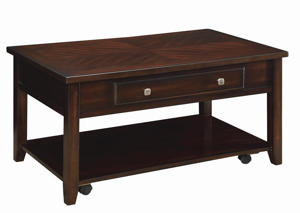 Transitional Walnut Lift-Top Coffee Table - Eclectic 79 Furniture Store