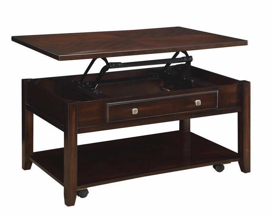G721038 Transitional Walnut Lift-Top Coffee Table