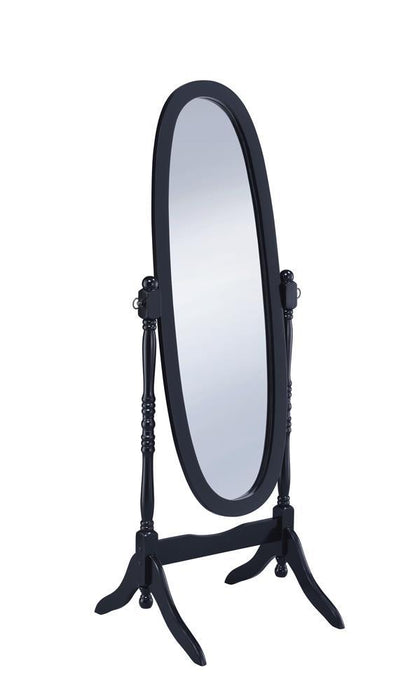 G950803 Transitional Black Cheval Mirror - Eclectic 79 Furniture Store