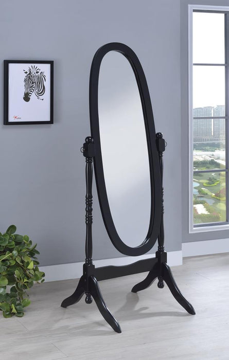 Transitional Black Cheval Mirror - Eclectic 79 Furniture Store