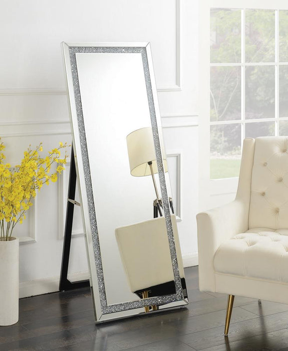 G961421 Silver Standing Cheval Mirror