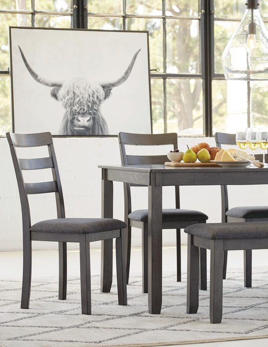 Bridson Dining Table and Chairs with Bench (Set of 6) - Eclectic 79 Furniture Store