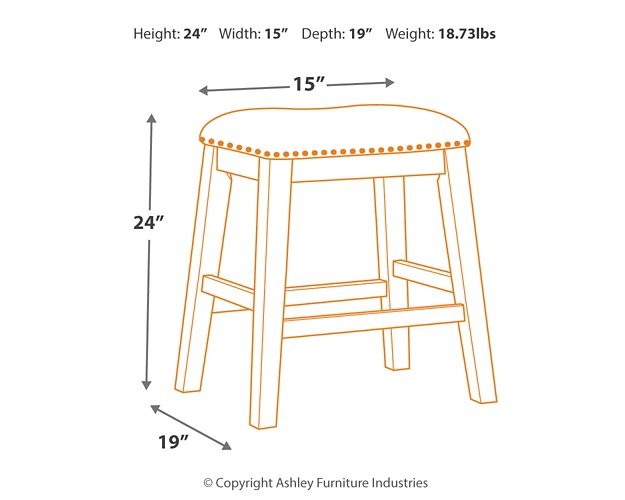 Caitbrook Counter Height Upholstered Bar Stool - Eclectic 79 Furniture Store