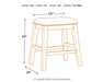 Caitbrook Counter Height Upholstered Bar Stool - Eclectic 79 Furniture Store