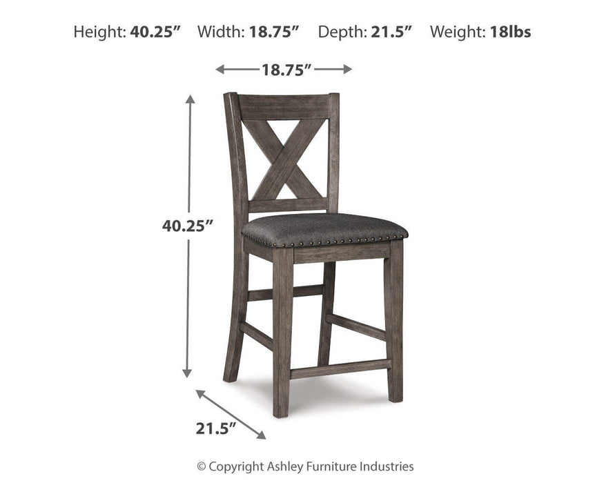 Caitbrook Counter Height Upholstered Bar Stool - Eclectic 79 Furniture Store