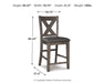 Caitbrook Counter Height Upholstered Bar Stool - Eclectic 79 Furniture Store