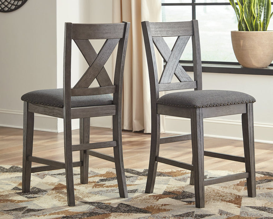 Caitbrook Counter Height Upholstered Bar Stool - Eclectic 79 Furniture Store
