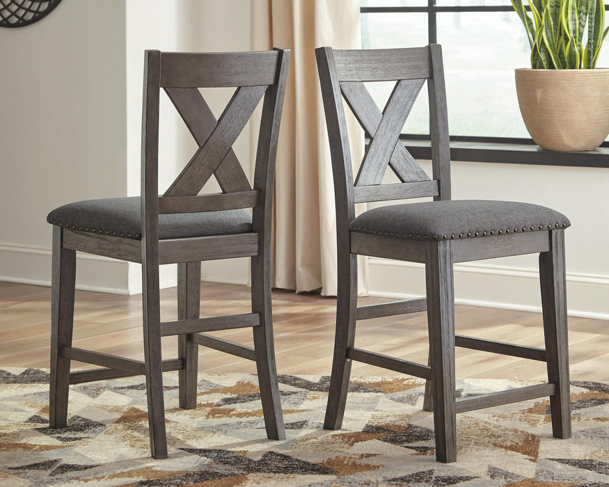 Caitbrook Counter Height Upholstered Bar Stool - Eclectic 79 Furniture Store