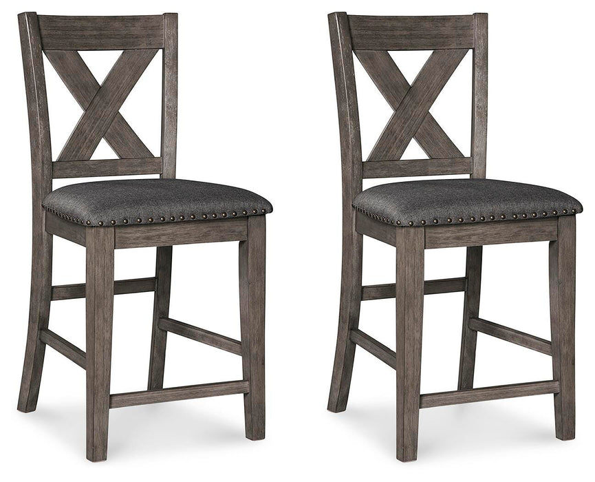 Caitbrook Counter Height Upholstered Bar Stool - Eclectic 79 Furniture Store