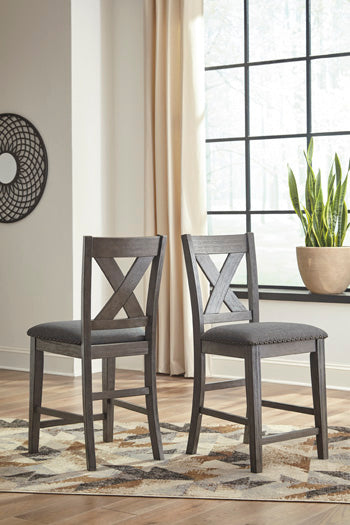 Caitbrook Counter Height Upholstered Bar Stool - Eclectic 79 Furniture Store