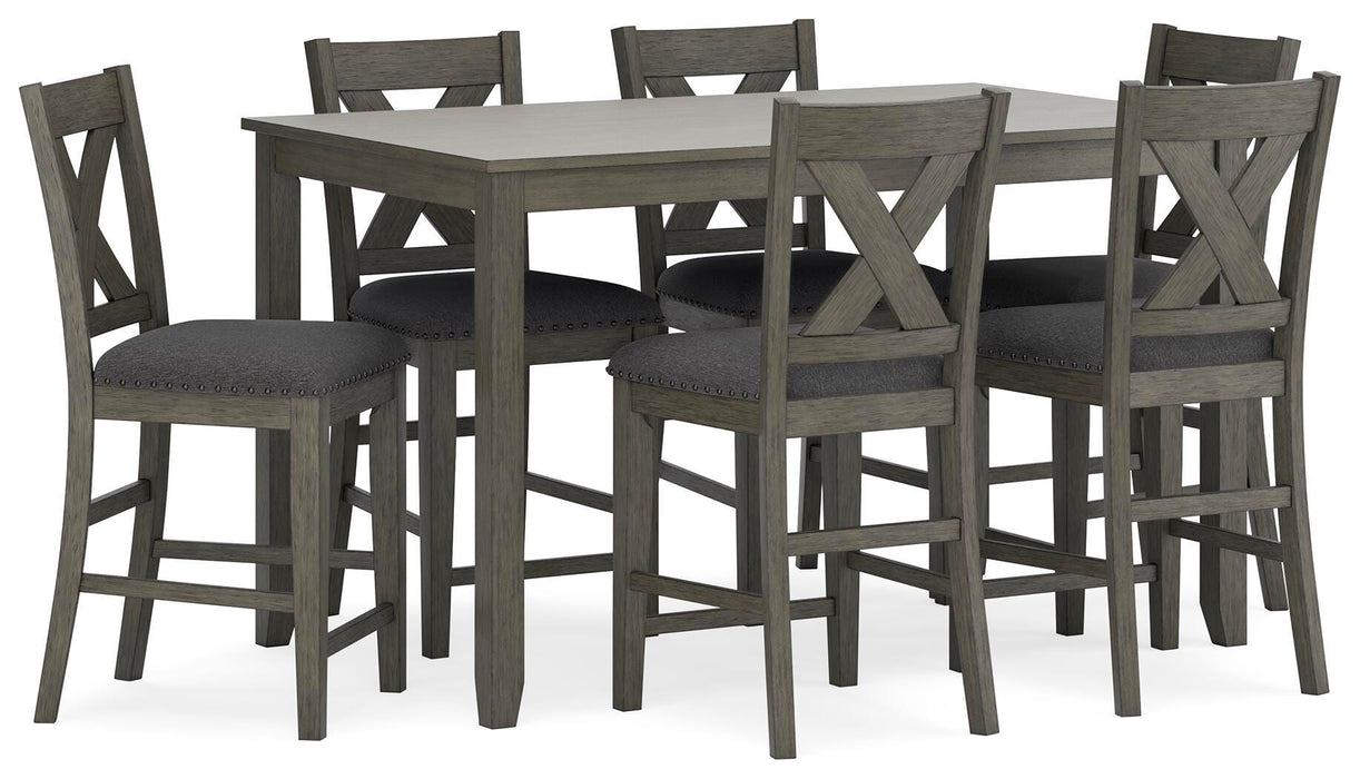 Caitbrook Counter Height Dining Table and Bar Stools (Set of 7) - Eclectic 79 Furniture Store