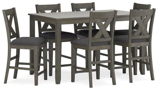 Caitbrook Counter Height Dining Table and Bar Stools (Set of 7) - Eclectic 79 Furniture Store