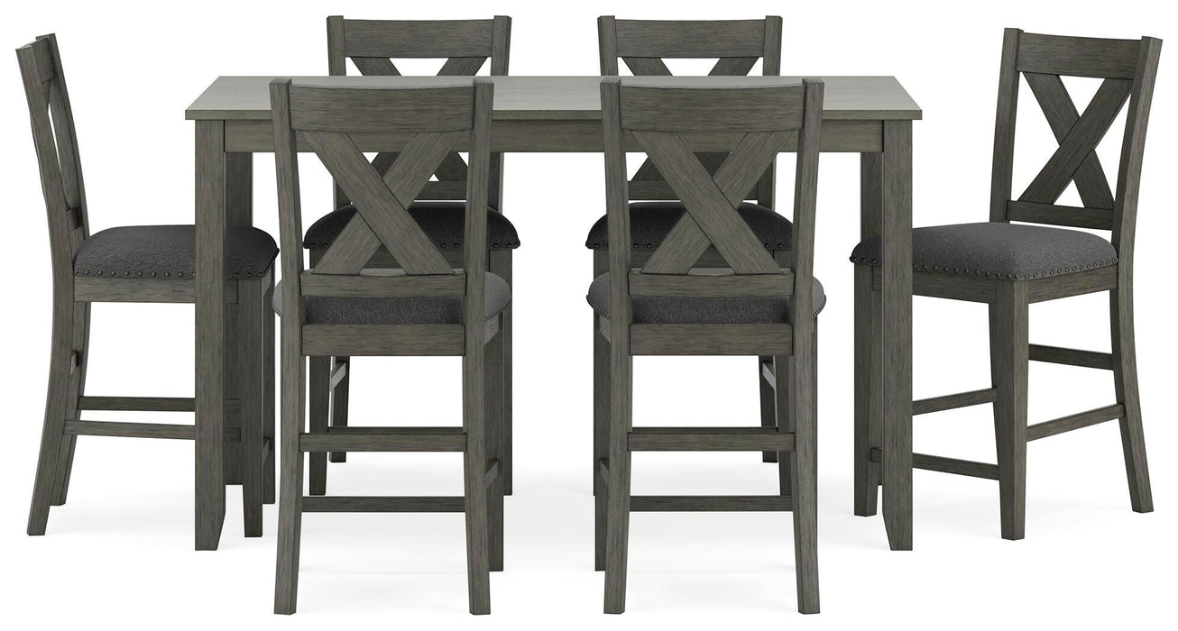Caitbrook Counter Height Dining Table and Bar Stools (Set of 7) - Eclectic 79 Furniture Store