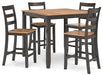 Gesthaven Counter Height Dining Table and 4 Barstools (Set of 5) - Eclectic 79 Furniture Store