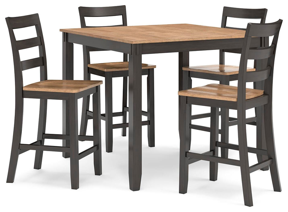 Gesthaven Counter Height Dining Table and 4 Barstools (Set of 5) - Eclectic 79 Furniture Store