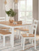 Gesthaven Dining Table with 4 Chairs and Bench (Set of 6) - Eclectic 79 Furniture Store