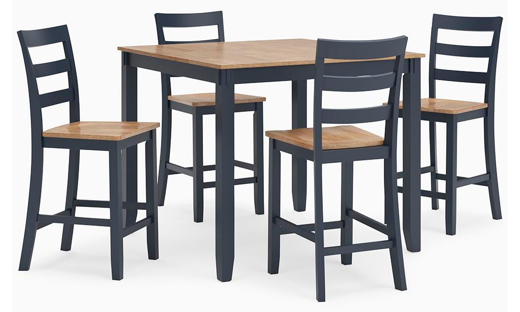 Gesthaven Counter Height Dining Table and 4 Barstools (Set of 5) - Eclectic 79 Furniture Store