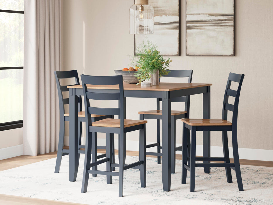 Gesthaven Counter Height Dining Table and 4 Barstools (Set of 5) - Eclectic 79 Furniture Store