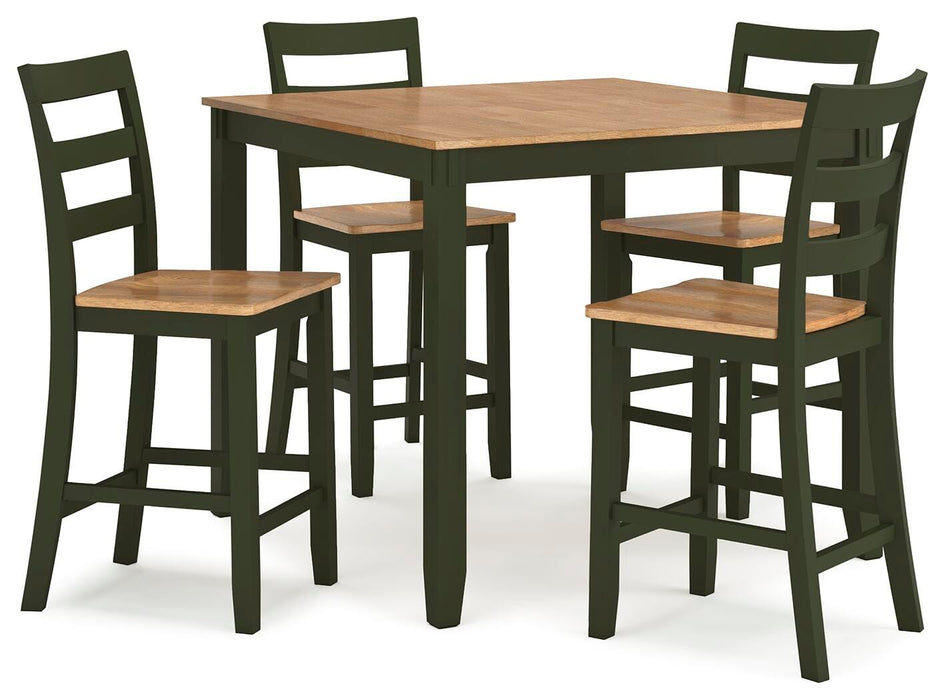Gesthaven Counter Height Dining Table and 4 Barstools (Set of 5) - Eclectic 79 Furniture Store