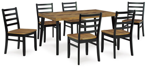 Blondon Dining Table and 6 Chairs (Set of 7) - Eclectic 79 Furniture Store