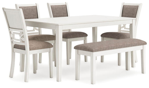 Erinberg Dining Table and 4 Chairs and Bench (Set of 6) - Eclectic 79 Furniture Store