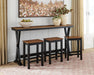 Wildenauer Counter Height Dining Table and 3 Barstools Set - Eclectic 79 Furniture Store