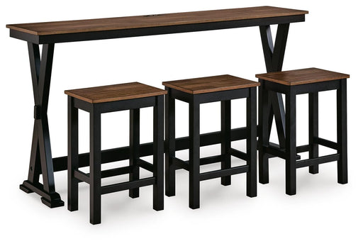 Wildenauer Counter Height Dining Table and 3 Barstools Set - Eclectic 79 Furniture Store