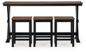 Wildenauer Counter Height Dining Table and 3 Barstools Set - Eclectic 79 Furniture Store