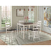 Martin 5pc Counter Set (Dark Brown Top - White Base) - Eclectic 79 Furniture Store