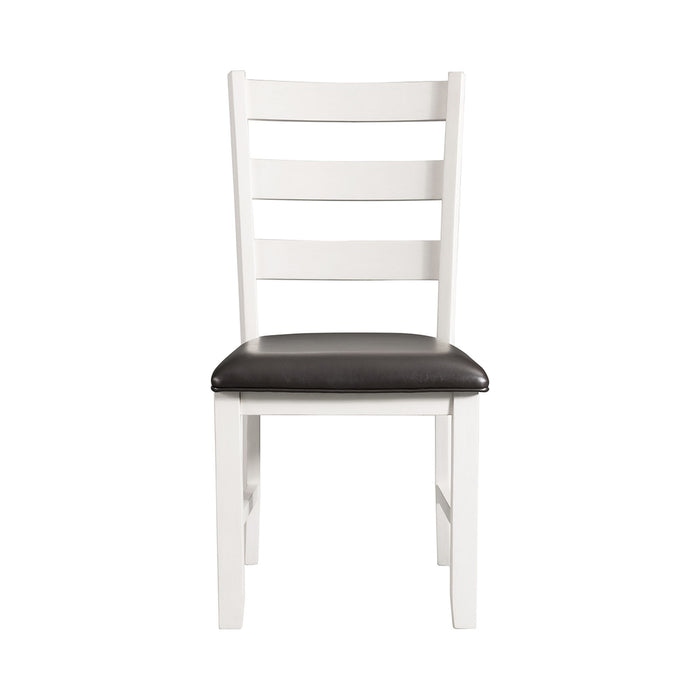 Martin 3 pc Drop Leaf Dining Set (Dark Brown Top - White Base)