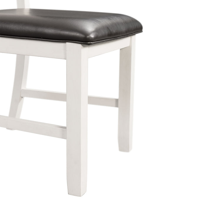 Martin 6 Pc Dining set (Table+ 4 + Bench) (Dark Brown Top - White Base) - Eclectic 79 Furniture Store
