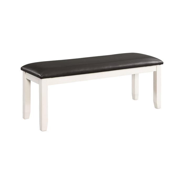 Martin 6 Pc Dining set (Table+ 4 + Bench) (Dark Brown Top - White Base) - Eclectic 79 Furniture Store