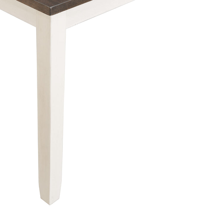 Martin 6 Pc Dining set (Table+ 4 + Bench) (Dark Brown Top - White Base) - Eclectic 79 Furniture Store