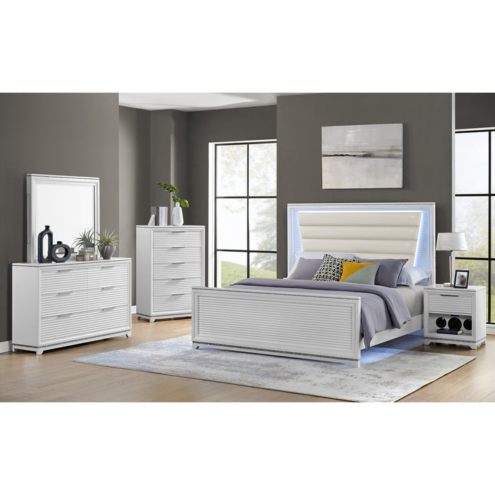 Denmark Dresser and Mirror Set in White