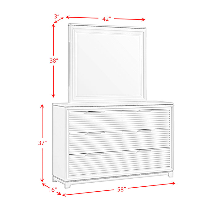 Denmark UPH Bedroom Set with Lights