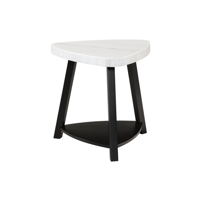 Trinity White Marble Top End Table