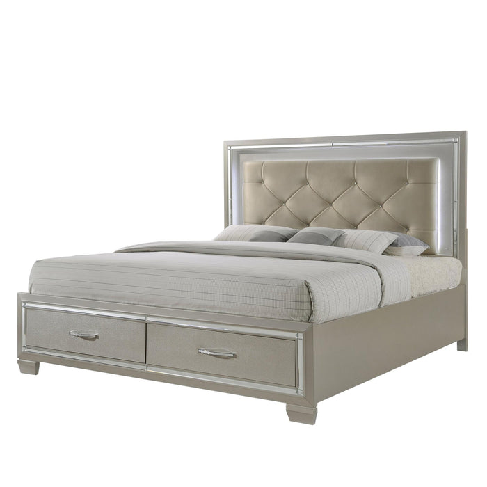 Platinum King Platform Storage Bed