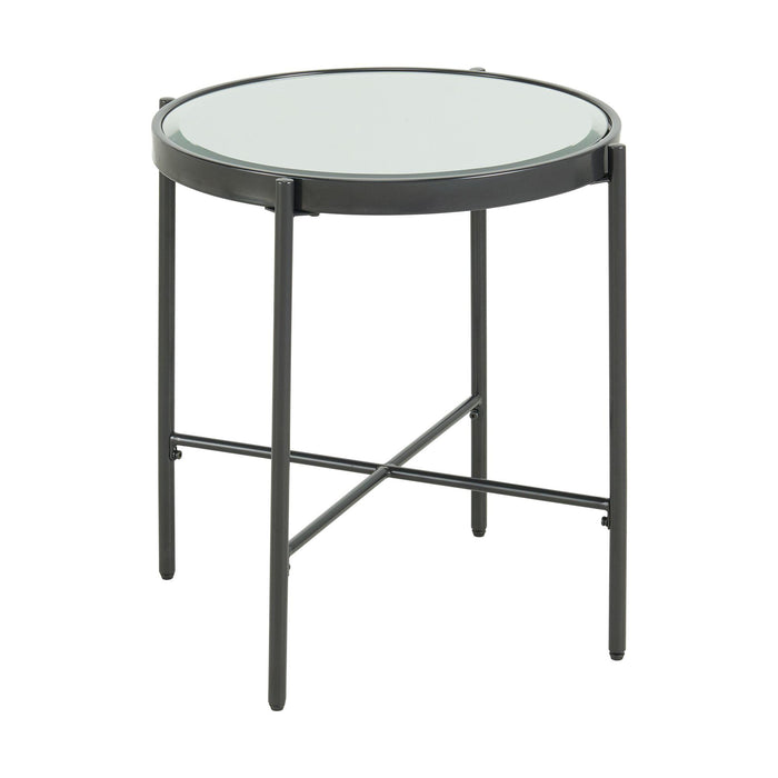 Vienna Round End Table with Glass Top